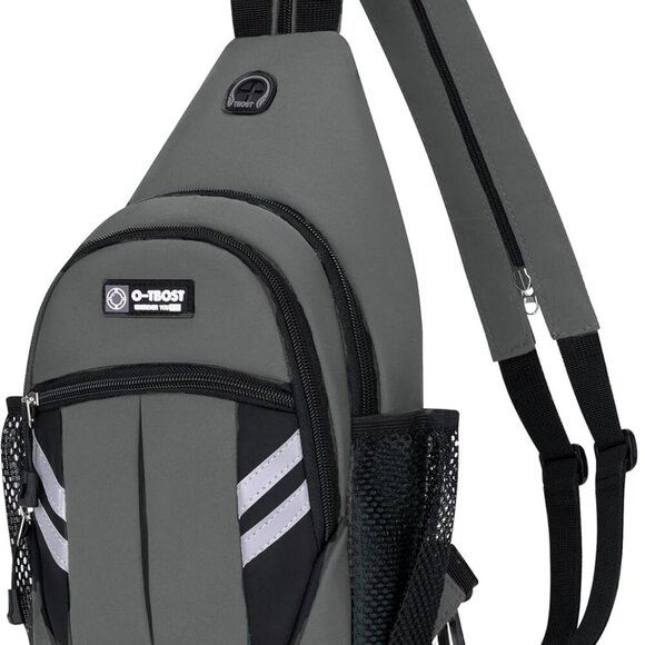 Versatile Sling Bag with Reflective Safety Strips - Perfect for Travel & Hiking - Picture 1 of 7